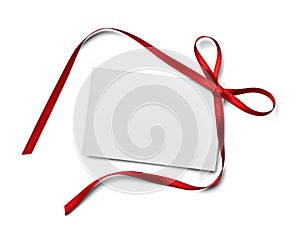 Ribbon bow card note chirstmas celebration greeting