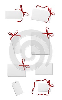 Ribbon bow card note chirstmas celebration greeting