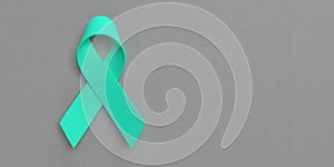 Ribbon bow green blue pastel gradient color copy space symbol sign awareness hope health disease cancer