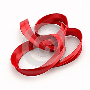ribbon a curved shape resembling a ribbon often used in decort photo