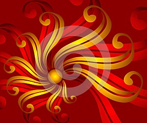 Ribbon Flower Background 3