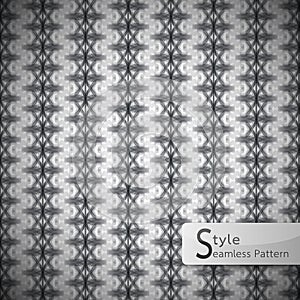 Ribbon grey mesh Heart zigzag vintage geometric seamless pattern