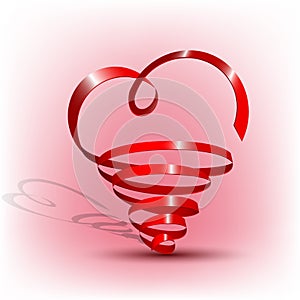 Ribbon heart