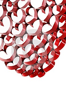 Ribbon hearts decoration