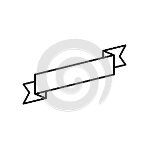 Ribbon line icon, flat design style. Vector illustration