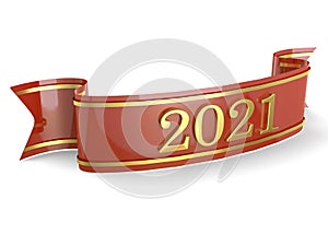 Ribbon New Year 2021 - 3D