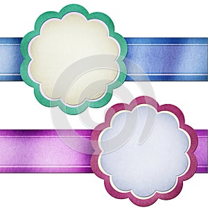 Ribbon with paper stick icons.