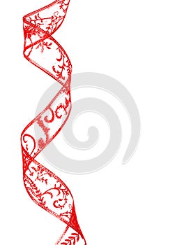 Ribbon red border frame