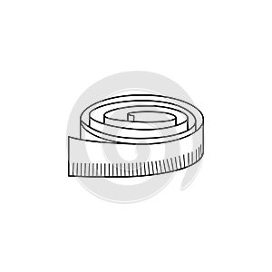 ribbon ruler icon. Element of measuring instruments for mobile concept and web apps. Thin line icon for website design and develo
