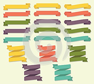 Ribbon Scroll Banner Vector Set