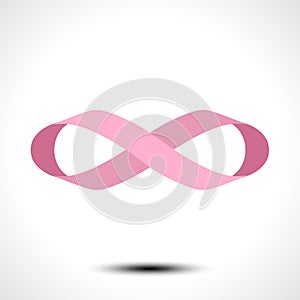 Ribbon in shape limitless, Infinity symbol for logo design.