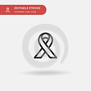 Ribbon Simple vector icon. Illustration symbol design template for web mobile UI element. Perfect color modern pictogram on