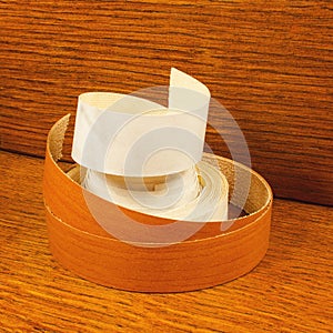 Ribbon trim ends chipboard