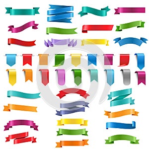 Ribbons Big Collection White Background
