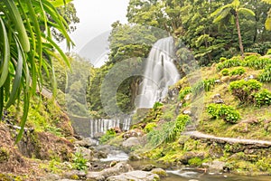Ribeira dos Caldeiroes, system of waterfalls on Azores photo