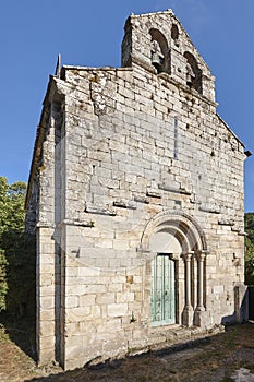 Ribeira sacra. San Martino da cova romanesque church in Savinao