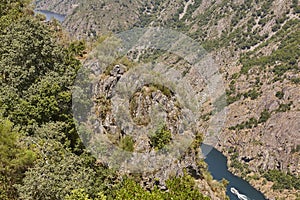 Ribeira sacra. Sil river canyon in Galicia, Ourense. Spain