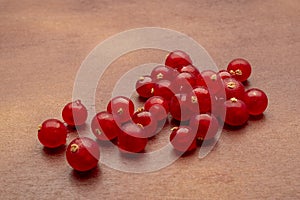 Ribes - redberries on table