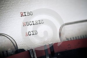 Ribo nucleic acid