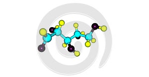 Ribose molecular structure on white photo