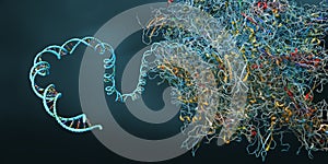 Ribosome as part of an biological cell constructing messenger rna molecules