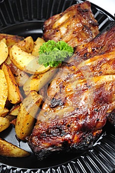 Ribs and potatoes