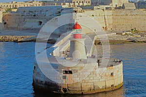 Ricasoli Lighthouse In Kalkara near Valletta, Malta