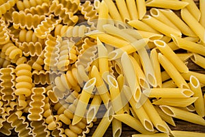 Riccioli and pennette pasta