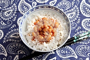 Rice with baked beans