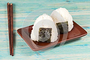 Rice ball,onigiri ,rice mixing