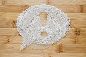 Rice on Bamboo background