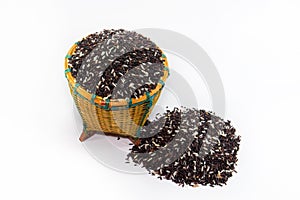 Rice berries in basket