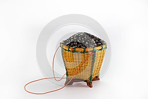 Rice berries in basket