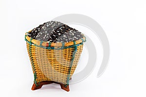 Rice berries in basket