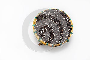 Rice berries in basket