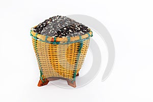 Rice berries in basket