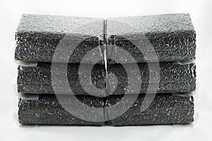 Rice berries In the vacuum bag