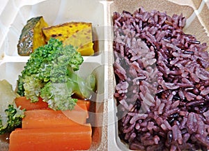 Rice Berry with Block Kerry pumpkin for low cholesterol food