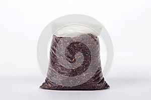 Rice berry in plstic bag