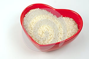 Rice bowl-shaped heart