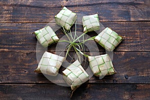 Rice box made of coconut leaves