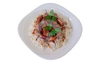 Rice with calamaries