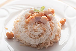 Rice and chick peas