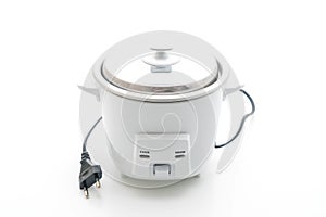 rice cooker on white background