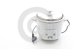 rice cooker on white background