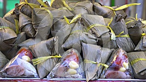 Rice dumplings or zongzi in Duanwu Festival