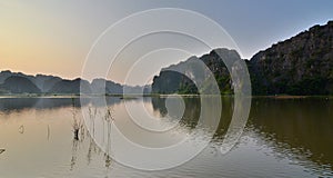 Rice fields. Tam Coc. Ninh Binh. Vietnam