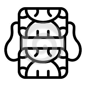 Rice filled dolma icon outline vector. Dolmades rolls