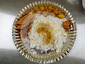 Rice and fish curry the main food of Indian specially from Bengal