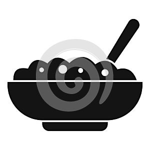 Rice food bowl icon simple vector. Ceramic pot